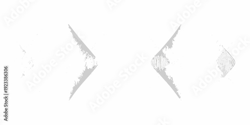 A grayscale image depicting two bird shapes facing opposite directions