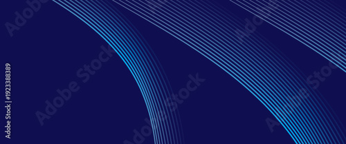 dark blue background featuring sweeping, parallel light blue lines. sophisticated dark blue background with dynamic, sweeping parallel lines in cyan. Ideal for high-tech branding, data visualization
