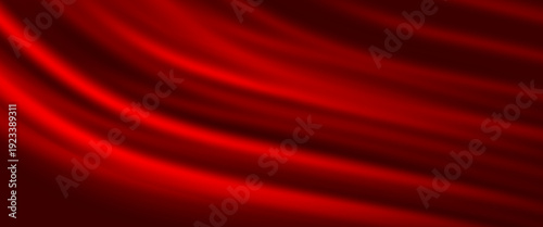 Deep Red Luminous Waves. A striking dark red vector background with glowing, silk-like fluid waves. Ideal for dramatic cinematic headers, luxury branding, and high-impact digital wallpapers.