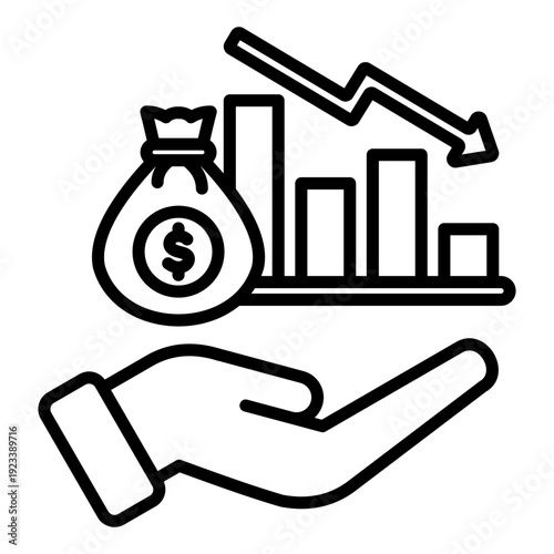 Decrease Income Icon