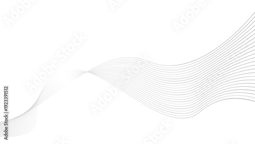 Dynamic Gray Wavy Lines on White with Gradient Fade Effect