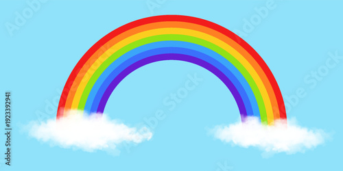 Rainbow icon. Flat style. Vector icon.