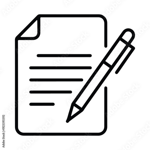 Shariah compliance audit icon with checklist document and pen for islamic finance and halal business regulation concept on transparent background