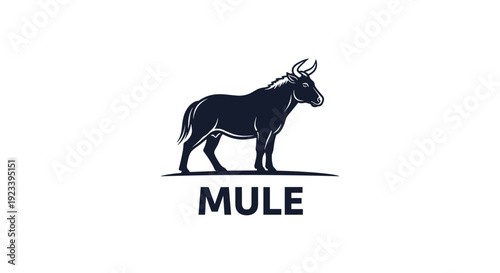 Mule Silhouette Graphic Design Illustration Animal.