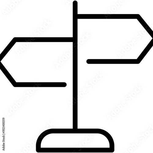 map location pin icons. icon of a signpost with two arrows pointing in opposite directions. 