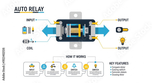 Auto Relay Diagram Electrical Component.