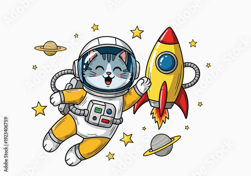 space rocket vector illustration