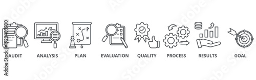 Assessment banner web icon vector illustration
