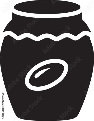 Jam jar food preserve condiment sweet homemade fruit spread sealed glass container label wavy lid