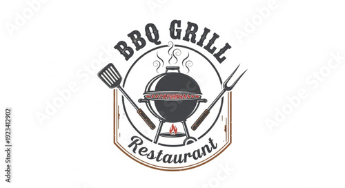 BBQ Grill Restaurant Logo Design.