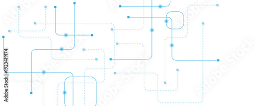 Abstract futuristic technology background. Technology background with crossed lines and dots.