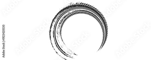 Tire tread marks, drift, motorsport, motocross, rally, tread mark with skid, grinding, splash effect. Graphic set of tire treads, wheel texture, car racing.