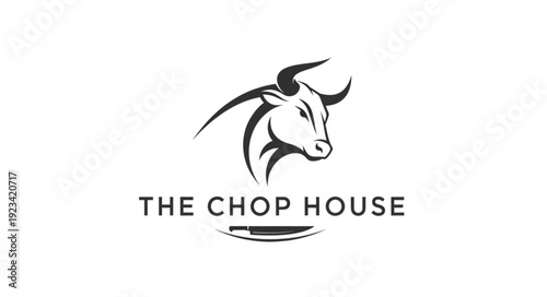 Black and White Goat Head Logo.