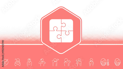 Shield badge logo featuring a white puzzle piece inside a shield with decorative border.