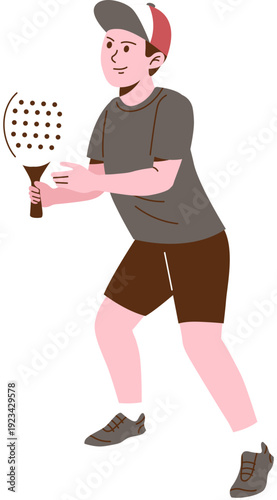 Padel Player Forehand Shot