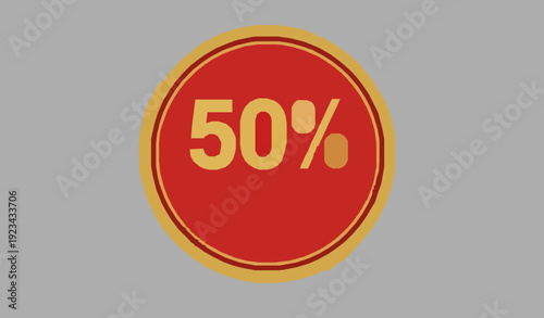 Cashback 50 percent badge money back vector icon