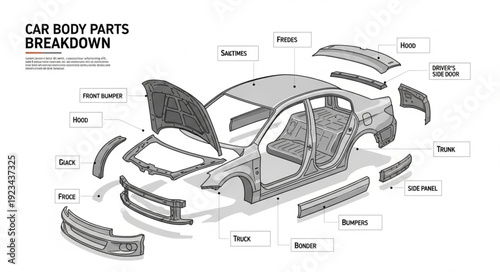 Car Body Parts Diagram Breakdown.