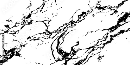 Luxury white marble texture with flowing black veins for elegant abstract stone background.