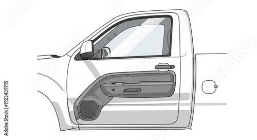 Car Door Open Interior View.