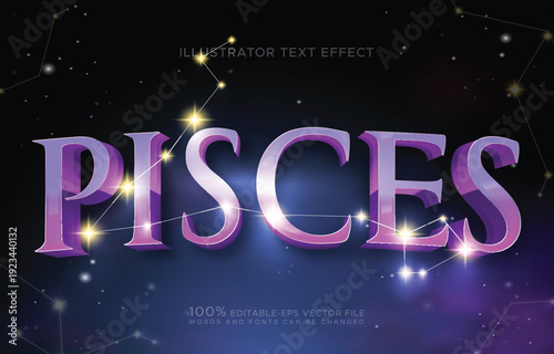 pisces text effect