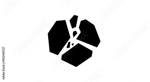 Black broken puzzle piece symbol.