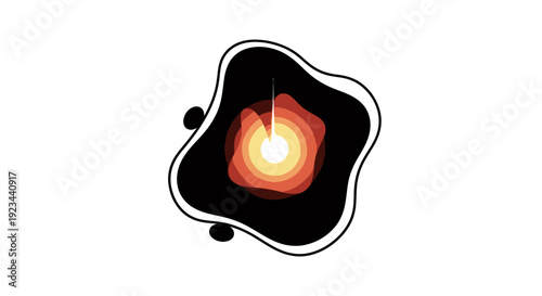 Black Hole with Bright Orange Center.