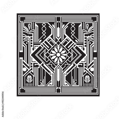 1920s Art Deco Gold Geometric Luxury Motif