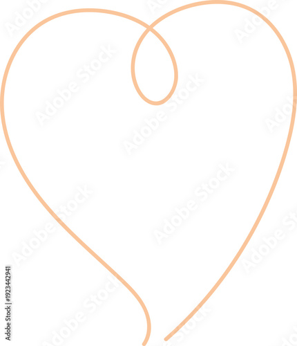 Heart Shape Line Art