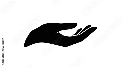 Black silhouette of a human hand.