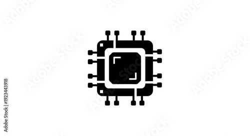 Microchip electronic component close up.