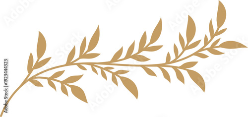 Mystical long leaf branch art