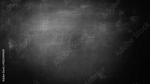 Empty Black Chalkboard with Smudges Vector Design.