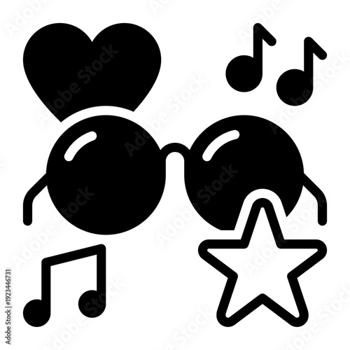 Software icon, glyph icon style