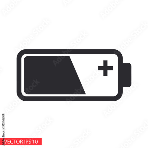 Battery icon with plus sign.