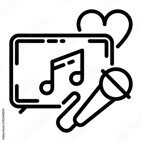 Robot icon, line icon style