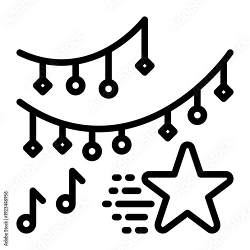 Setting icon, line icon style