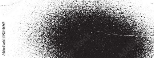 Abstract black spray paint on white background grunge texture.