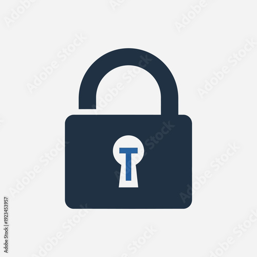 Padlock with keyhole icon symbol.