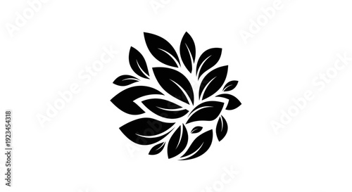 Black lotus flower logo design.