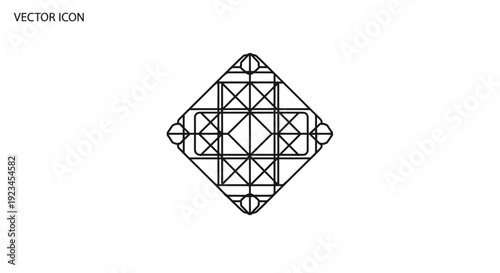 Geometric Pattern Vector Icon Design.