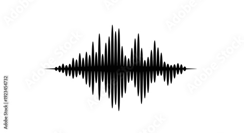 Sound wave pattern audio signal.