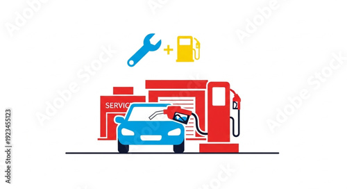 Car Maintenance at Service Station.
