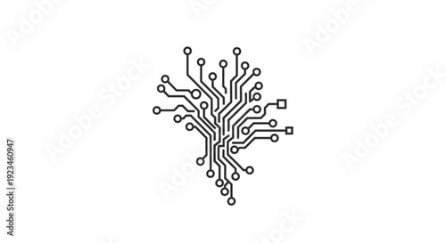 Circuit board design with connections.