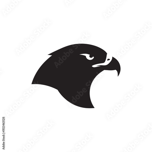 Black silhouette of eagle head.