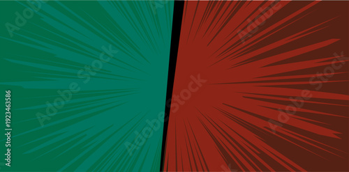 Cinematic Action Zoom Rays: Red and Yellow Manga Style Background for Thumbnails