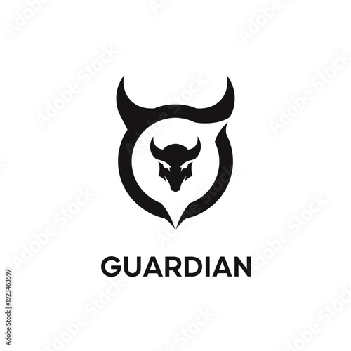 Guardian bull logo with horns symbol.