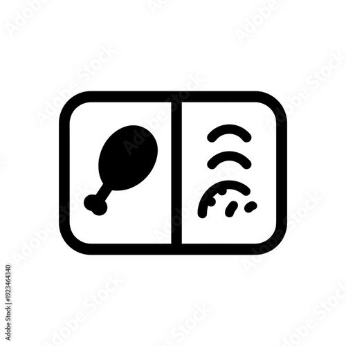 Meal Prep Food Container Emblem for Nutrition and Diet Planning Tools