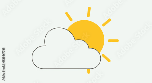 Sun behind a white cloud.