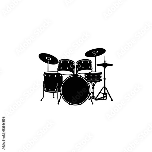Drum set musical instrument equipment.