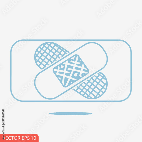 Pill capsule medical health symbol icon.